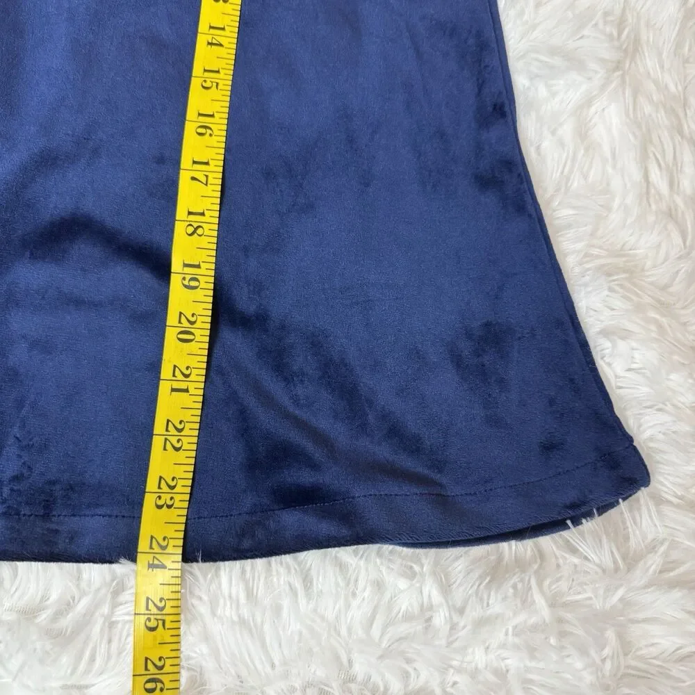 Garnet Hill Kids Navy Blue Velour Dress Size 6T Holiday Christmas Party Church